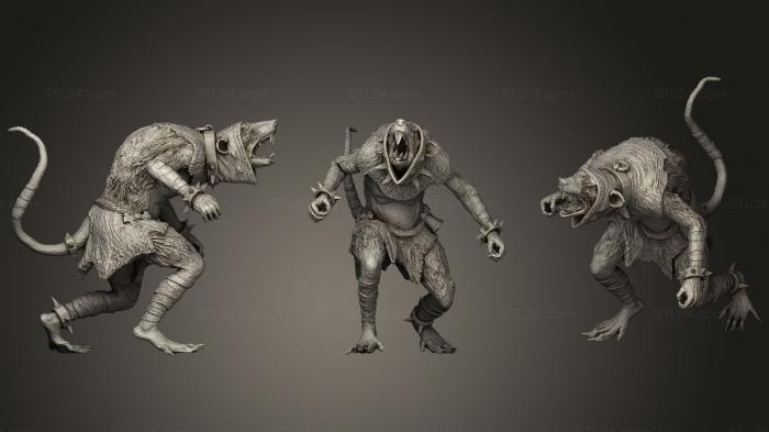 Figurines heroes, monsters and demons (Moulder Slave10, STKM_1021) 3D models for cnc